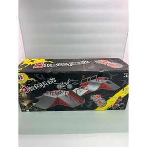 Donbful Skatepark Fingerboard Ramp Set with Mini Skateboard and BMX Bike Toy